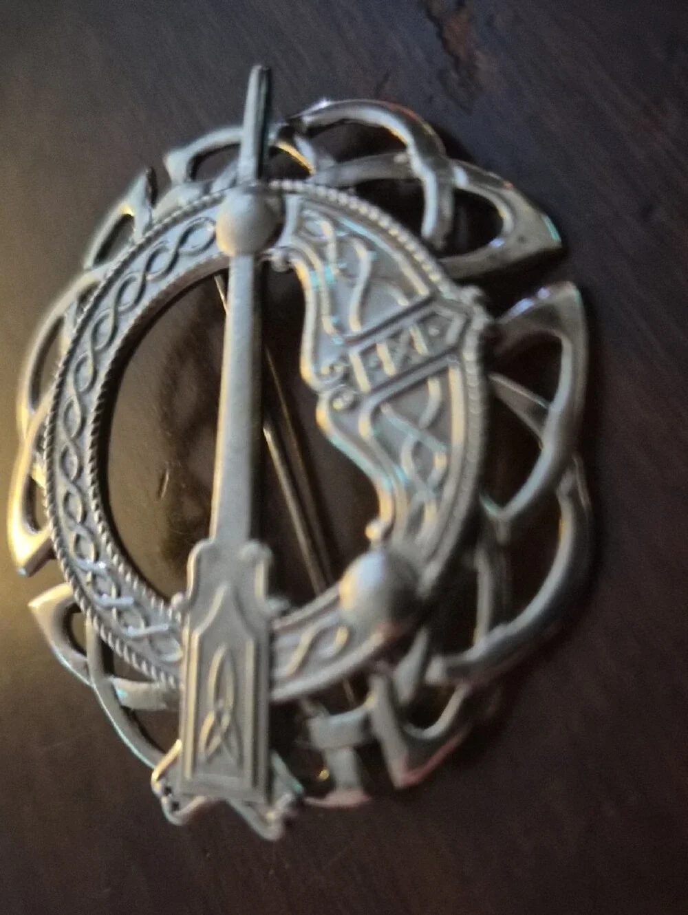 Michael Goldstone Sterling Silver Celtic Knot Brooch Pendant Signed Ireland